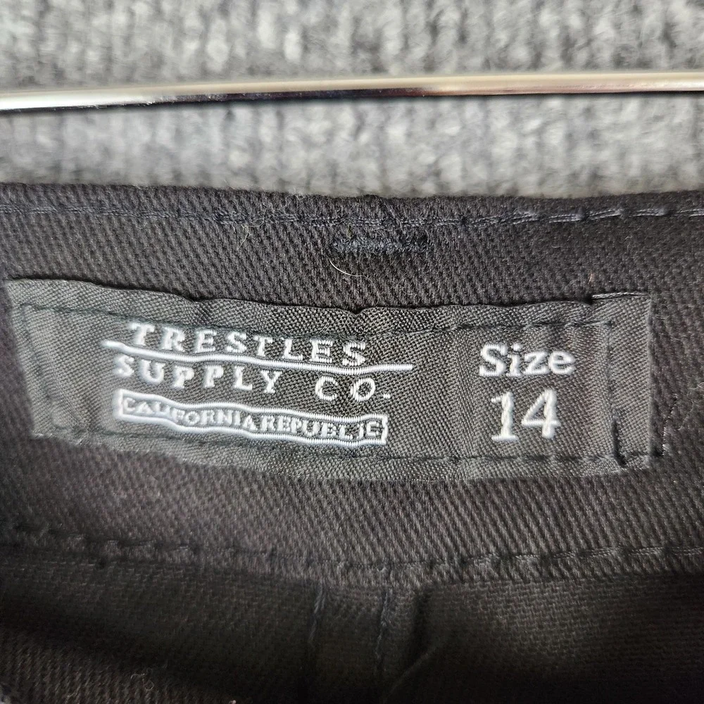 NWT Trestles Supply Co Girls Black Moto Distressed Jeans Size 14